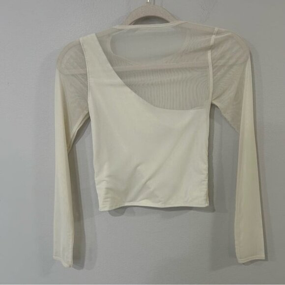 Abercrombie & Fitch Sheer Mesh Long Sleeve See Through Blouse Women’s Size XS - Picture 5 of 6